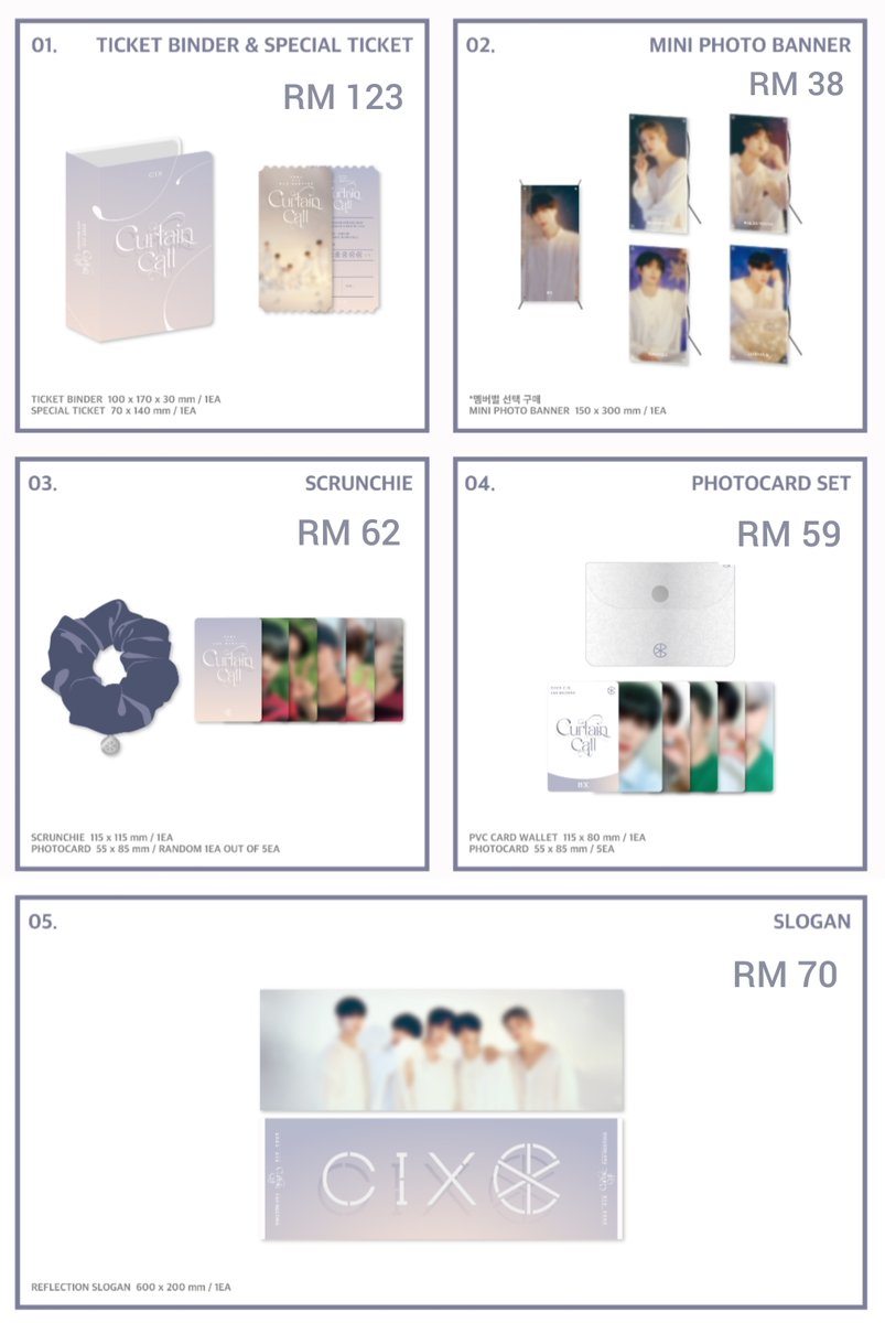 [MY GO 🇲🇾]
CIX CURTAIN CALL MD

📆 1/8 5pm (Tuesday)
💵 Refer to the photo
2nd payment for local postage.
Dm to order!!

#CIX #씨아이엑스