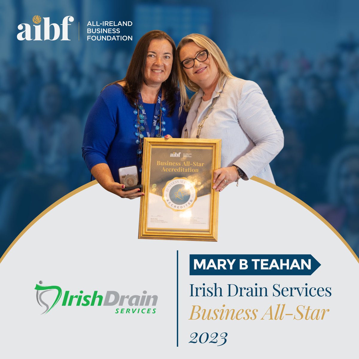 "Triumphant Hat-Trick: Irish Drain Service Receives Business All-Star Award for the Third Consecutive Year!"🌟

This remarkable accomplishment highlights Mary B Teahan and Irish Drain Services unwavering commitment to excellence and unparalleled service in the industry.🚰

#AIBF