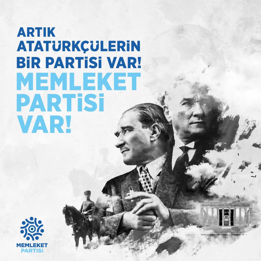 Artık Atatürkçülerin bir partisi var, Memleket Partisi var! Sen de bu yolda bizimle beraber yürümek için 👇🏻
memleketpartisi.org.tr/uyelik-on-basv…