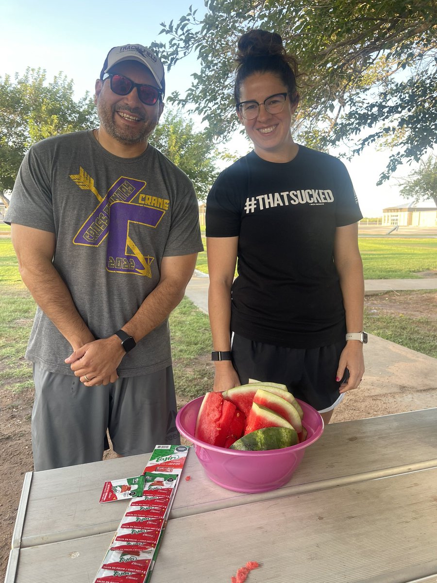 CoachPahl's tweet photo. End of summer XC run, watermelon, and sand volleyball fun! Mandatory workouts begin on Monday! 👟 @JordanClack3 @CoachJesseRizo https://t.co/SlMwUsOzyP