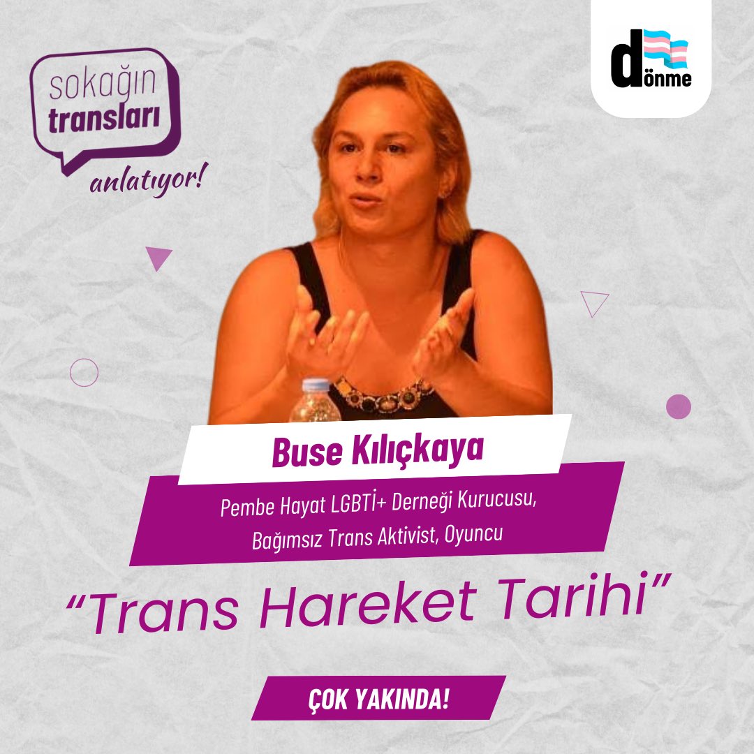 📣 Sokağın Transları Anlatıyor! 👇

Pembe Hayat LGBTİ+ Derneği'nin kurucularından, bağımsız trans aktivist ve oyuncu Buse Kılıçkaya ile Türkiye'deki Trans Hareket Tarihi'ne dair yaptığımız röportajımız çok yakında Dönme okurlarıyla. 🏳️‍⚧️