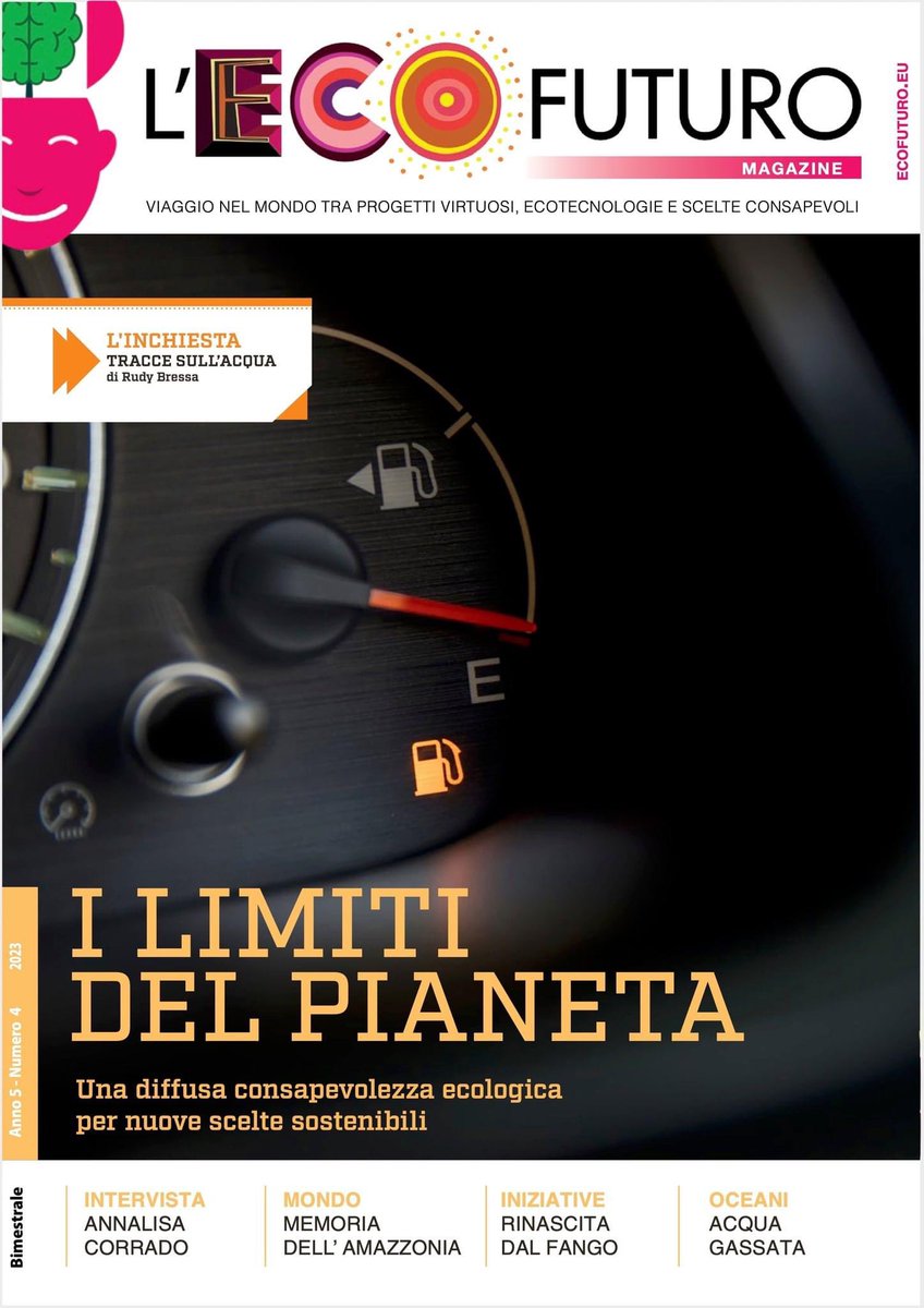 I LIMITI DEL PIANETA 🌍☀️♻️💡

Amici, è appena uscito il nuovo numero della nostra rivista: 
ecofuturo.eu/magazine/numer…

Il focus di questo numero è sui #limiti planetari (fra #aria, #terra e #acqua) a pochi giorni dall’#OvershootDay2023, che quest’anno sarà il 2 agosto.