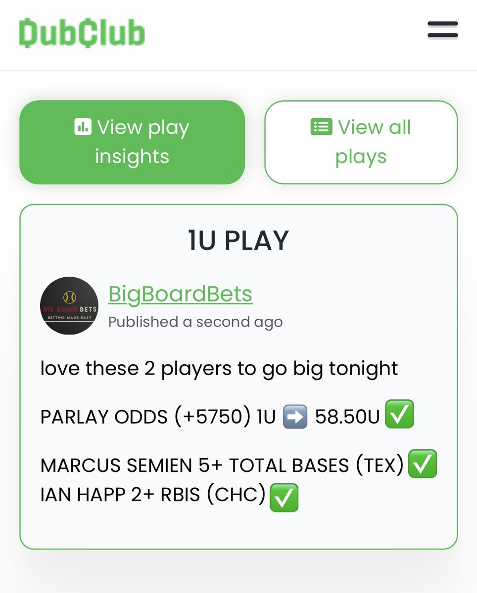 SGP_Vick's tweet photo. 🚨🚨 DUBCLUB GIVEAWAY 🚨🚨

GIVING AWAY 5 FREE DAYS OF MY VIP PACKAGE ⭐️⭐️

1. Must be following ✅
2. Like + Retweet
3. Guess a # between 5500 & 7000
4. It has meaning 🤭

HOPE EVERYONE HAD THIS LONG SHOT PARLAY LAST NIGHT ⚠️⚠️
#GamblingTwitter #giveaway #free #sports #mlb #bet8 #bbb #winner