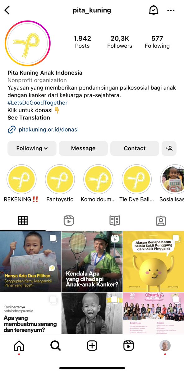 falla_adinda's tweet photo. Ini untuk account instagram yayasan Pita Kuning. Mereka udah bertahun-tahun konsisten untuk berjuang dalam membantu pasien kanker anak. And we need to help them too.

https://t.co/fls6gV6u4z https://t.co/nXC2oQIpNb