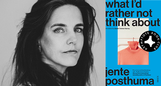 Our July Asymptote Book Club selection is here! 'What I’d Rather Not Think About' by Jente Posthuma tells the story of two twins: a brother who takes his own life and the sister who is left behind. Learn more: tinyurl.com/bp62kawn