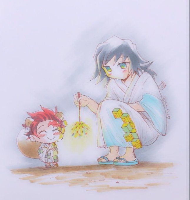 ぎゆしゃん線香花火綺麗でしゅね 