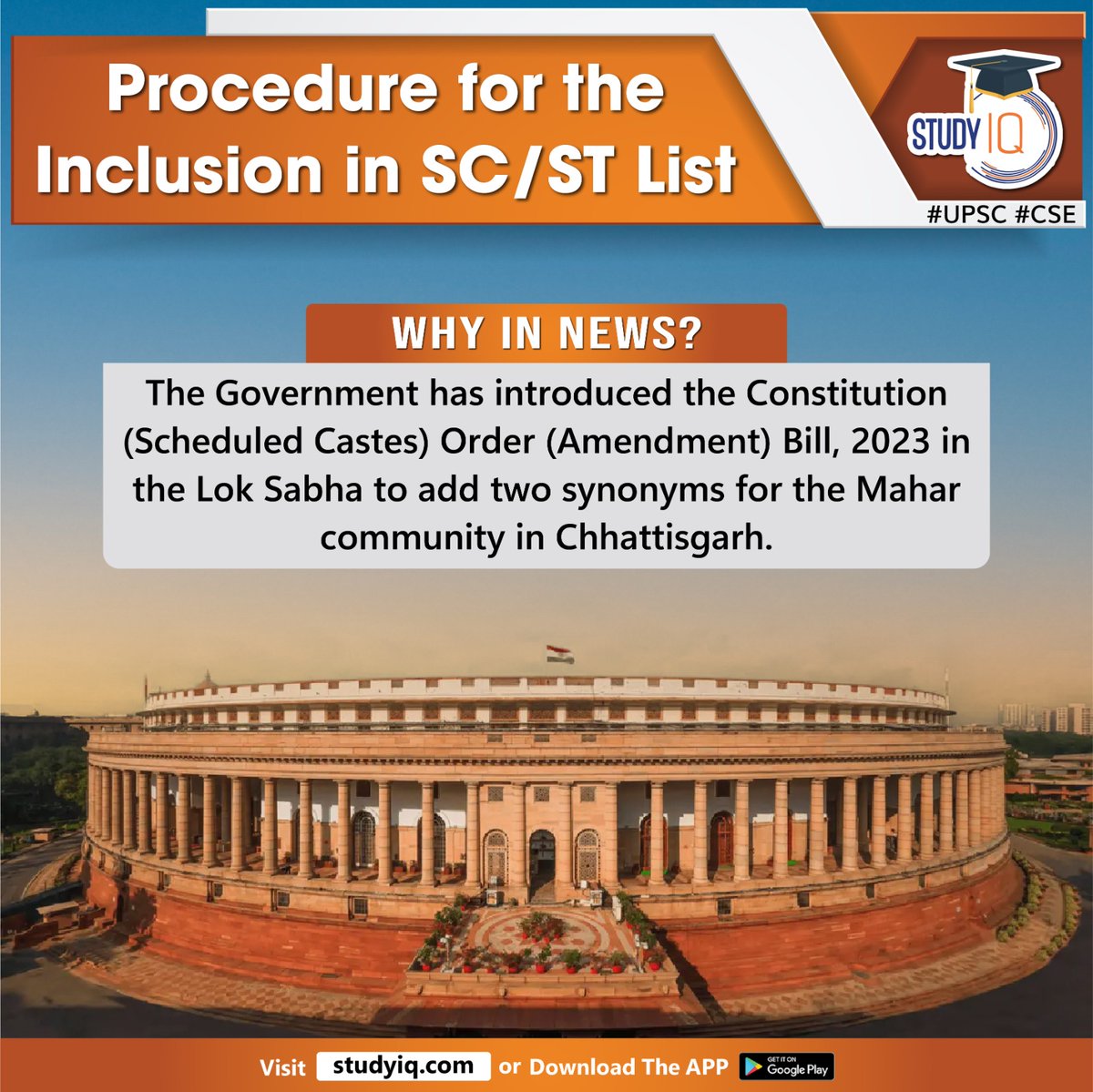 upsciq's tweet photo. Procedure for the Inclusion in SC/ST List
#sc #st #sclist #stlist #whyinnews #constitutionofindia #scheduledcastes #scbill2023 #loksabha #maharcommunity #chhattisgarh #article341 #scheduledtribes #unionterritory #socialeducation #economicbackwardness #stcommunity #india https://t.co/ISaMRH9KBd