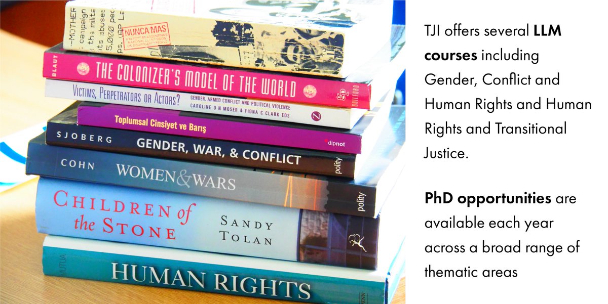 TJI_'s tweet photo. ⁉️ Are you interested in Transitional Justice, Human Rights, Gender Justice and Conflict... 🧐 Check our LL.M programmes, PhD opportunities and short courses 🔗 https://t.co/84qnUYvLFX https://t.co/X5jZn8GFAD