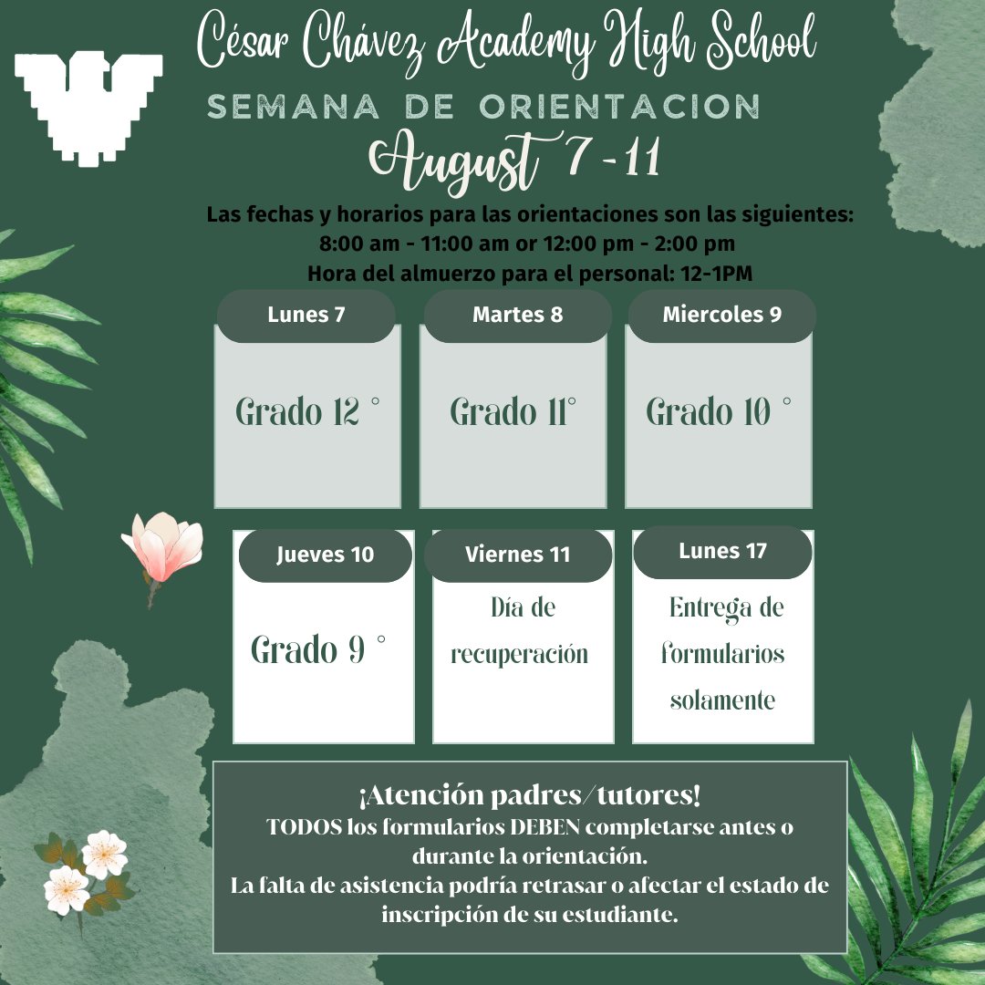 aztecwaterman's tweet photo. #CCAHS #Orientationweek  August 7-11 https://t.co/quKxR1SzoH