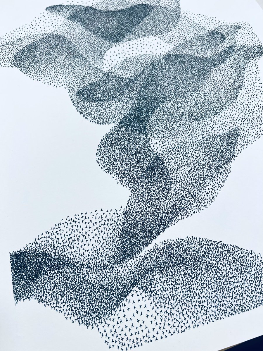 AtelierGeeraets's tweet photo. Het laatste werk voor mijn vakantie is een zwerm.

‘Niets is lukraak’
50 x 65 cm
Pigmentinkt op papier

Retweet is lief. https://t.co/nLKJUyGFIR