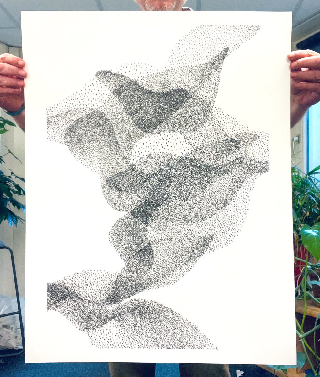 AtelierGeeraets's tweet photo. Het laatste werk voor mijn vakantie is een zwerm.

‘Niets is lukraak’
50 x 65 cm
Pigmentinkt op papier

Retweet is lief. https://t.co/nLKJUyGFIR