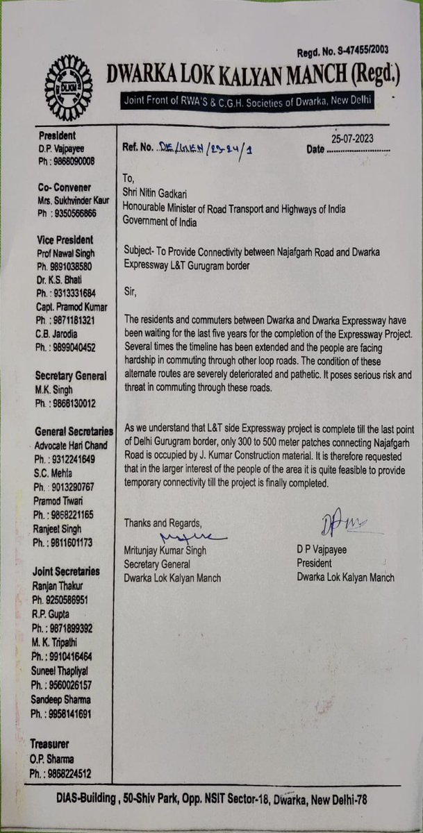 mritunjay181's tweet photo. @nitin_gadkari @NHAI_Official
Please provide motorable connectivity at Najafgarh Bijwasan crossover connecting Delhi-Gurugram border thereby saving risks and hazards to thousands of commuters everyday who travel between Dwarka and Dwarka expressway
#SaveDwarkaExpresswayCommuters https://t.co/FjSffb3FUK