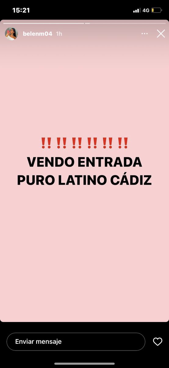 Se vende entrada PURO LATINO CÁDIZ 📥📥📥 <a href="/belenmarrtinezz/">Belén</a>