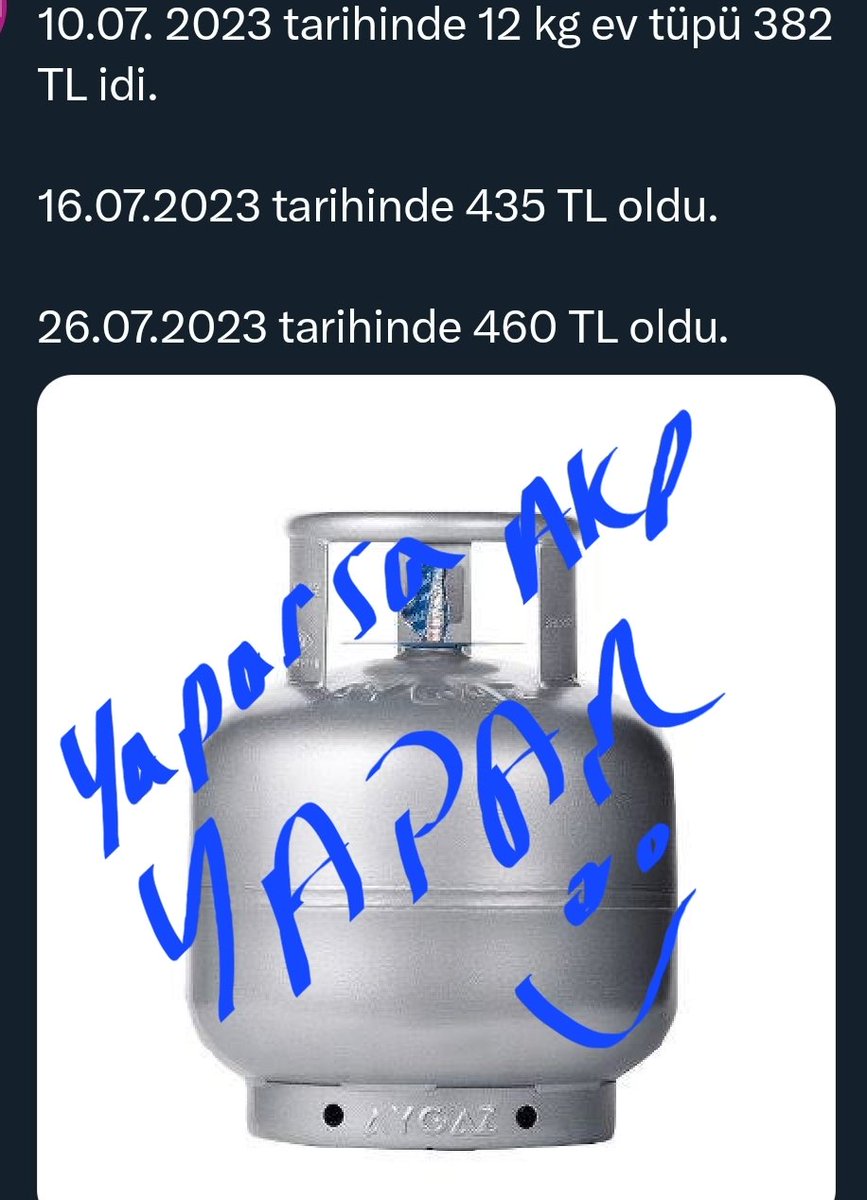 SELCUKTASALI's tweet photo. 🛑 20 sene önce bu tüp bedeline 17 adt çeyrek #altın alınıyordu
🛑 Adamlar halaa martaval anlatıyor 😀
🛑 Kademeli olarak enflasyon ile mücadele edilecekmiş
#gündem #SONDAKIKA #gündem #SONDAKIKA #merkez #gayeerkan #enflasyon #dolar27 #euro30 #zam #ustalıkdönemi #ötv #motorin https://t.co/jmegnOVrVT