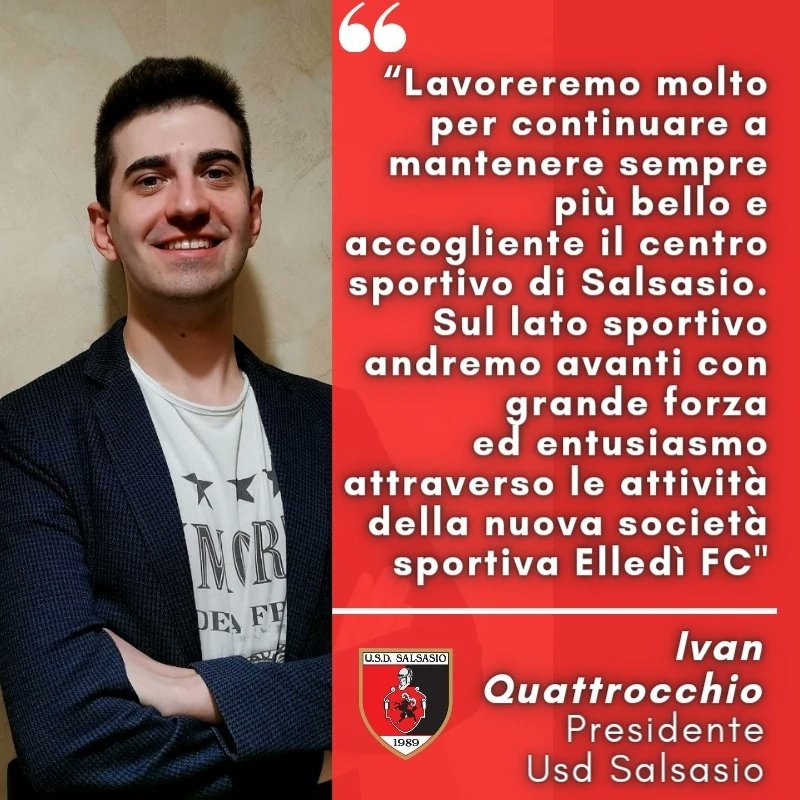 UsdSalsasio's tweet photo. Il messaggio del nuovo Presidente Ivan Quattrocchio https://t.co/s97i0ryWk4