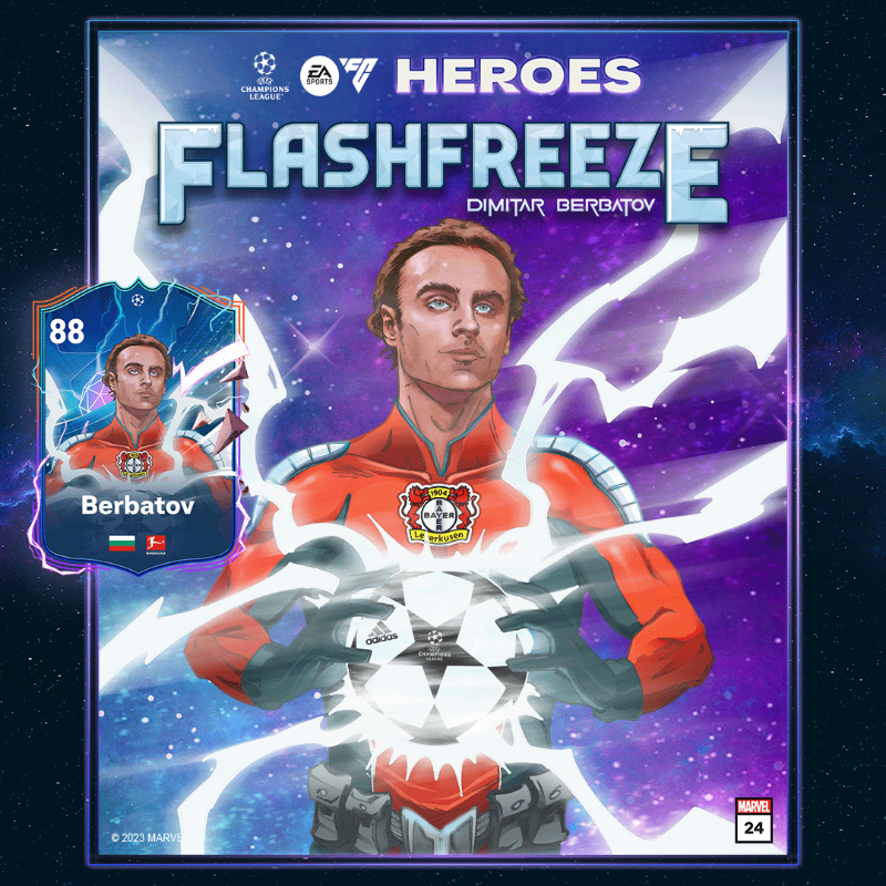 EASPORTSFC's tweet photo. From @ChampionsLeague and @UWCL heroics to #FC24 Heroes.

The squad of extraordinary abilities gains five more members. @Marvel

Pre-order #FC24 Ultimate Edition by August 22 to get your Ultimate Team Hero: https://t.co/y6u8dzEviE