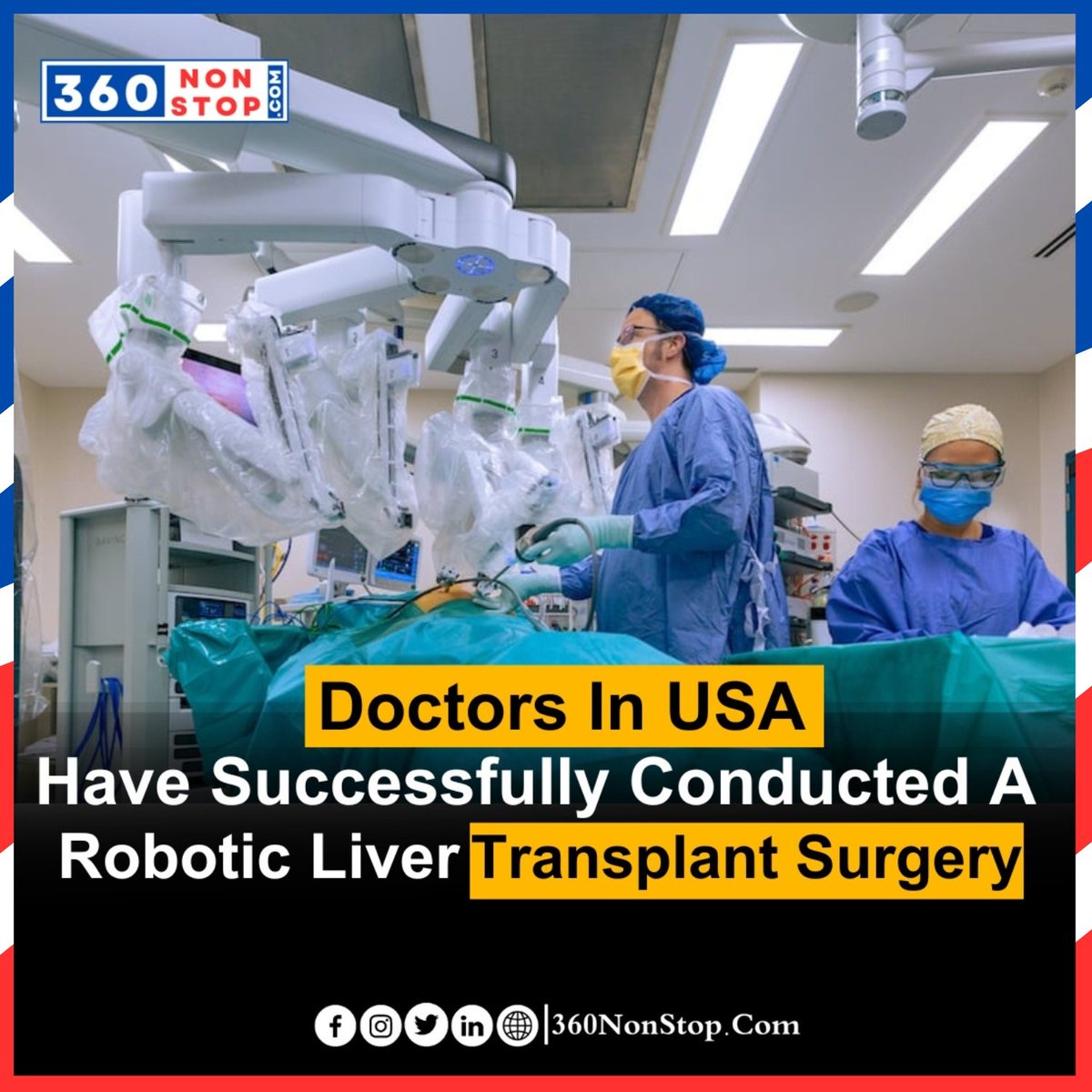 Doctors In USA  Have Successfully Conducted A  Robtic Liver Transplant Surgery.

#RoboticLiverTransplant #MedicalBreakthrough #SurgicalInnovation #MinimallyInvasiveSurgery #AdvancedMedicalTechnology #SurgicalSuccess #RoboticAssistance #360NonStop #BBNaijaAllStars