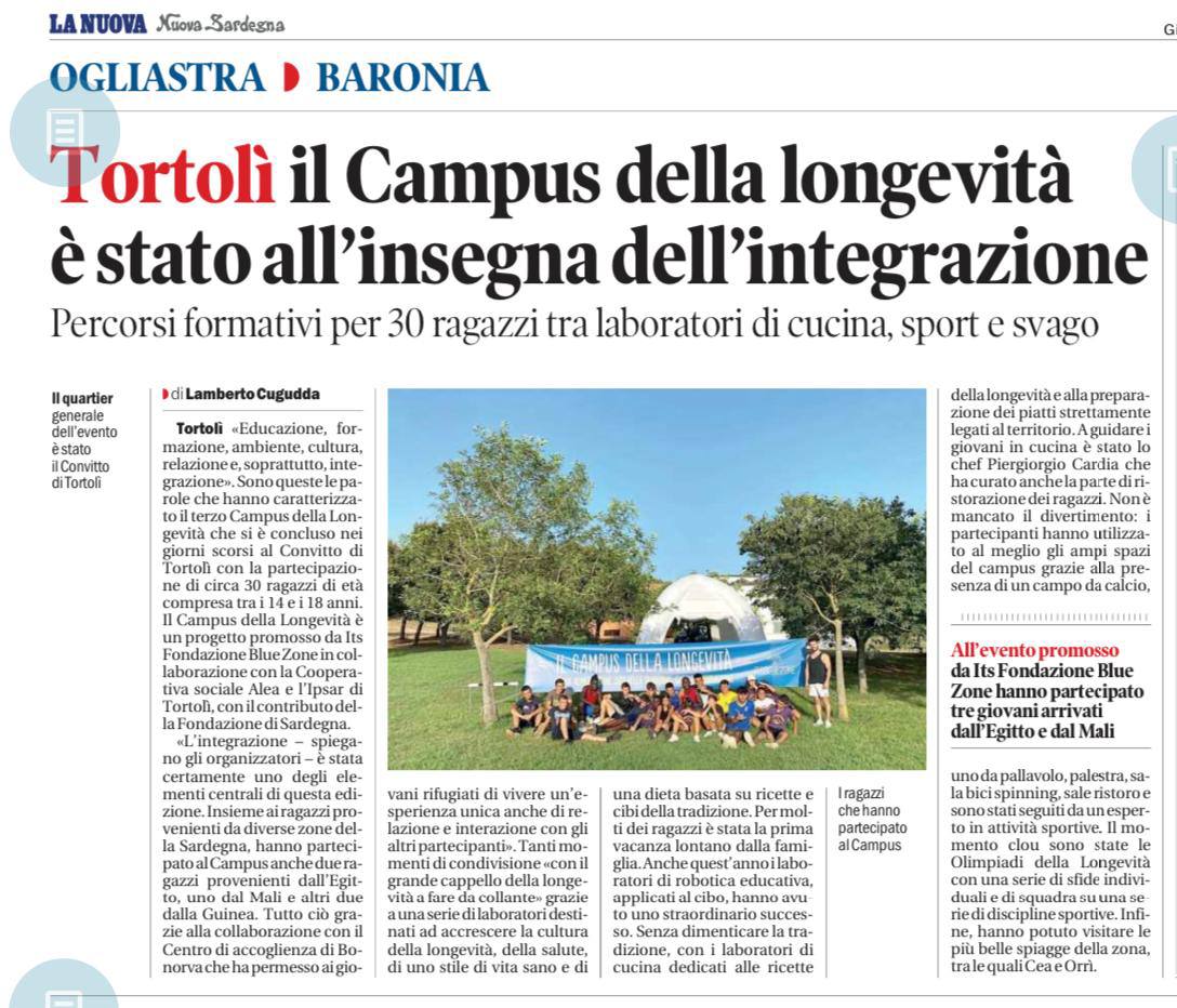primaideasrl's tweet photo. Il #Campusdellalongevità a #Tortolì

10 giorni all’insegna di: #integrazione, #ambiente, #sport, #cucina, #cultura e #divertimento https://t.co/7MGcEtZjub