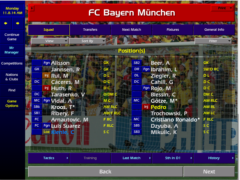 CHAMPTRAVELS's tweet photo. Bayern have accrued an absolutely unreal side for the 14/15 season
Kroos, Alisson, Ronaldo, Ribery, Suarez, Arnautovic Cahill, Rojo, Götze, Pedro, Dzyuba, Vidal
#cm102 #cm01_02 #championshipmanager #champman #bayern @FCBayern @FCBayernEN #ronaldo #football #soccer #retrofootball https://t.co/mSGZaEBS6A