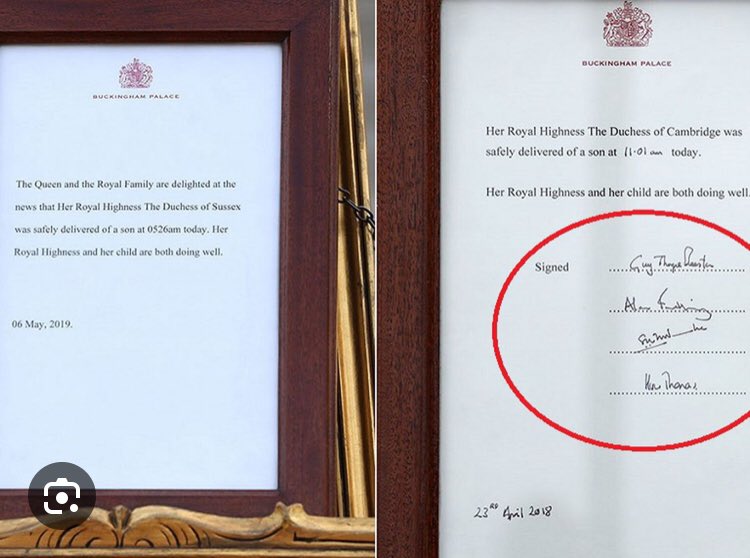 BiroNower's tweet image. 1)Ask about the irregularities found on both #Archificial ‘s &amp;amp; #Lilibucks birth certificates compared to their royal cousins in the comments (eg: missing signatures of presiding doctors on the former v. latter)