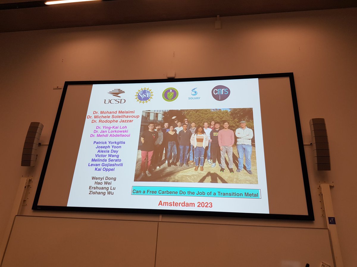 carbene_nitrene's tweet image. Mesoionic carbenes rock!
Metal-free catalysis by free carbenes.
Excellent talk by the key-expert in the field, Guy Bertrand.
#ISCNC2023