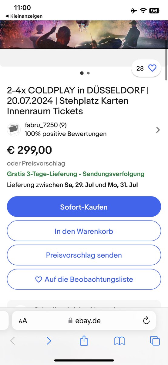 dagiis_jasmin's tweet photo. Warum kann man das nicht unterbinden?🙂 jeder andere hätte sich so um eine Karte gefreut. Und jetzt werden sie einfach nur noch teurer weiter verscherbelt. Könnte kotzen. 

@TicketmasterDE https://t.co/ze7L7fpaGw