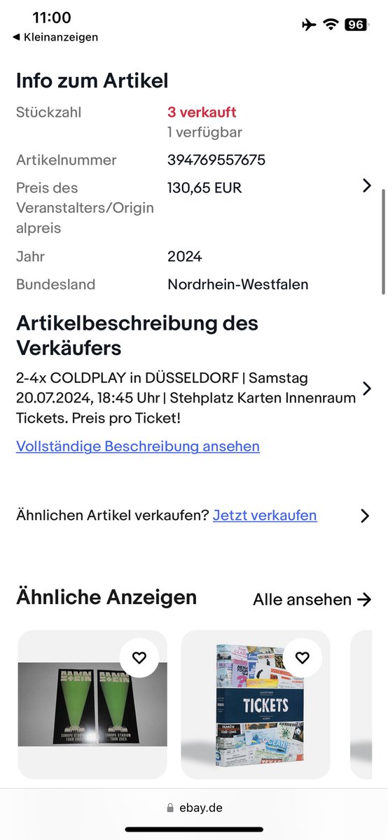 dagiis_jasmin's tweet photo. Warum kann man das nicht unterbinden?🙂 jeder andere hätte sich so um eine Karte gefreut. Und jetzt werden sie einfach nur noch teurer weiter verscherbelt. Könnte kotzen. 

@TicketmasterDE https://t.co/ze7L7fpaGw