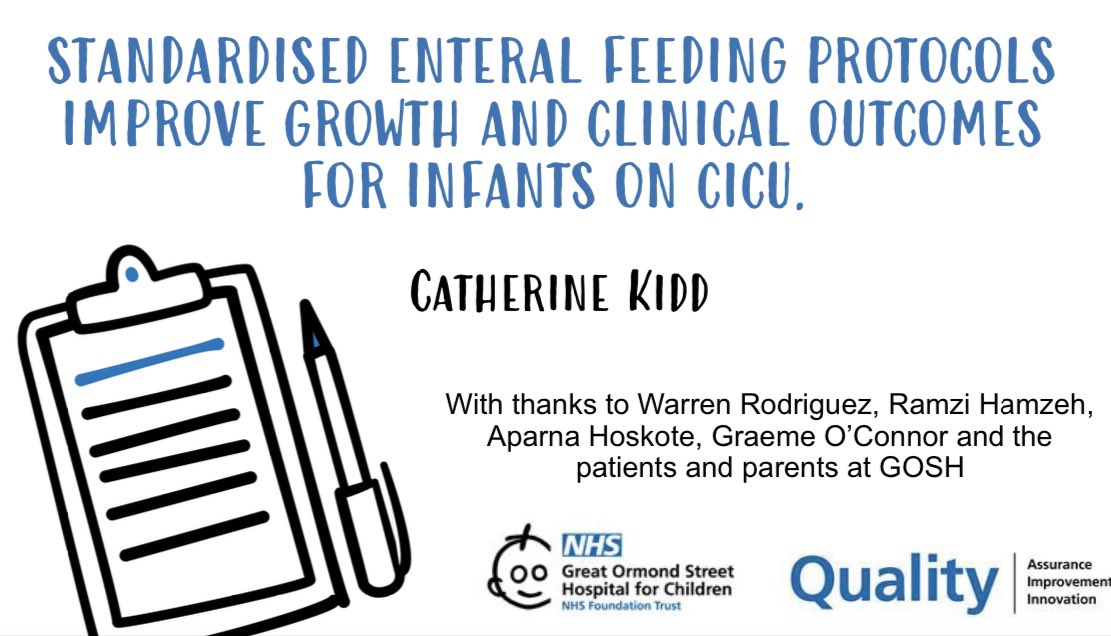 CatherineKiddRD's tweet photo. Excited &amp; honored to present at HSJ Patient Safety Awards today! Shortlisted for standardization of nutritional care in pediatric ICU. Beginning a journey to improve national nutrition for critically ill children!#HSJPatientSafetyAwards #patientsafety #Dietitian https://t.co/M674O7dLqZ