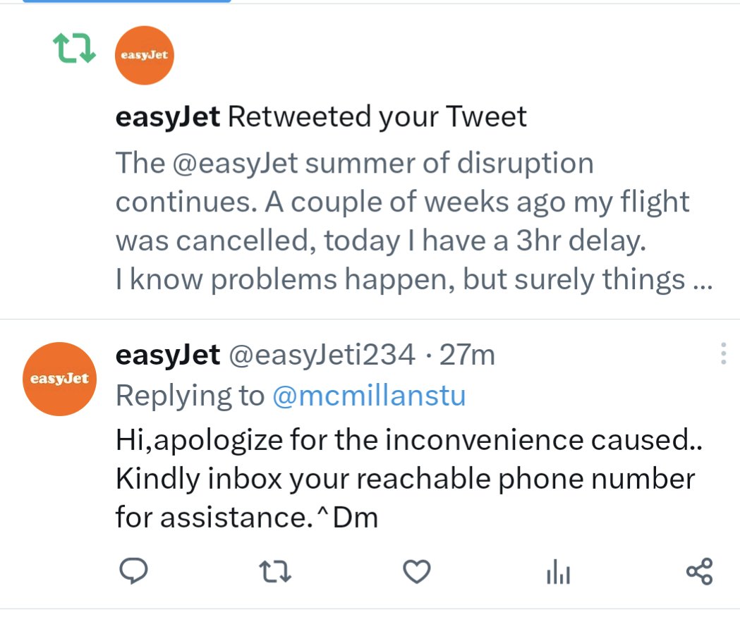 And now let the @easyJet spam accounts begin