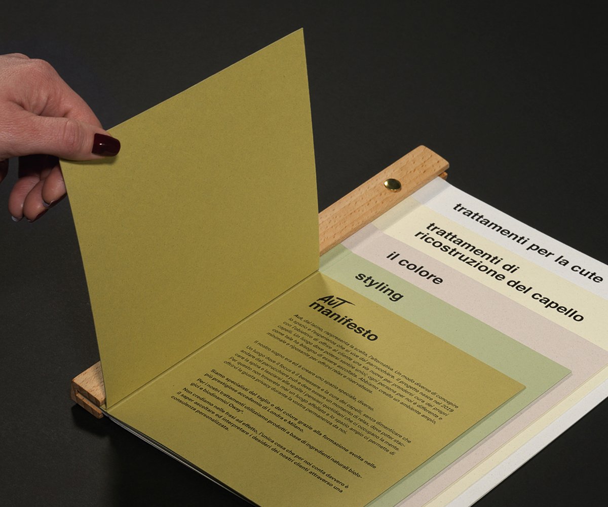 favini_en's tweet photo. Hairdresser menu
Aut Hair had a cute idea: a treatment menu for their clients. 
The piece is printed on different colours of Favini #Crush, the paper made with by-products from fruit and nut processing. 
For a greener future! https://t.co/mrlRclr2Yw