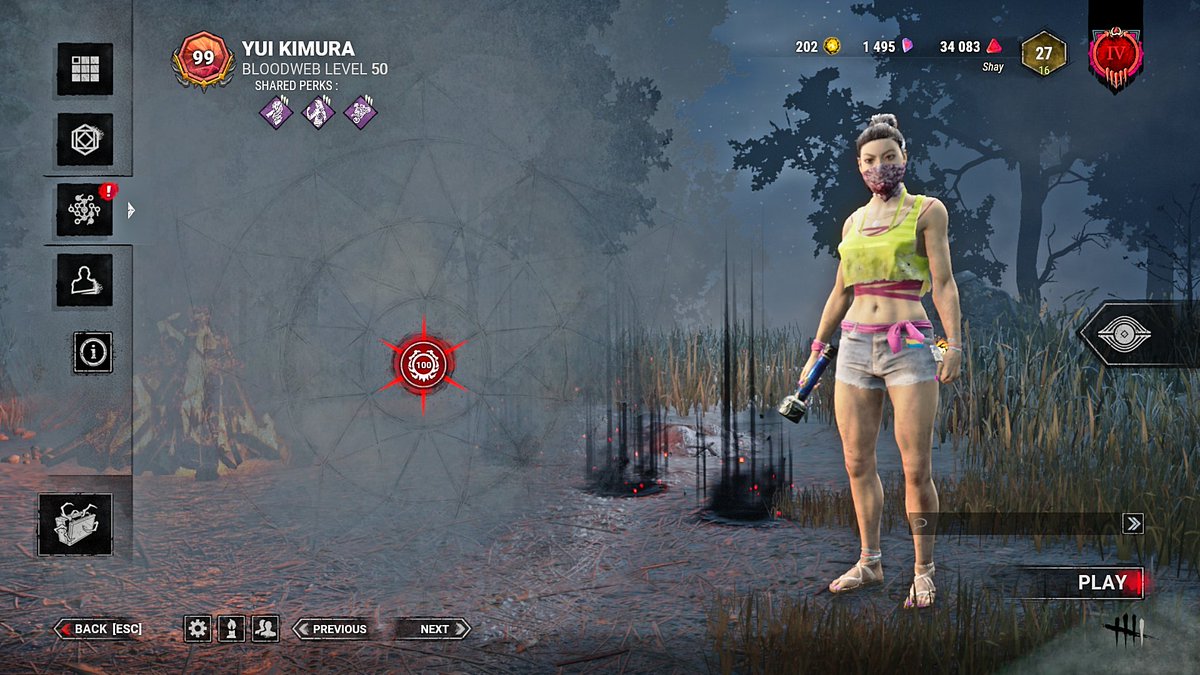 ShaylaTTV's tweet photo. It's time.. Well not just yet. When I'm with my besties @darksakura & @Fixationgaze I'd love to share my biggest achievement with them when we play again. Until then, see you next time! I'm so excited for the day we did it!!
#DeadbyDaylight #YuiMain #ShirtMySurvivor #IntoTheFog https://t.co/y1P1ajeNYj