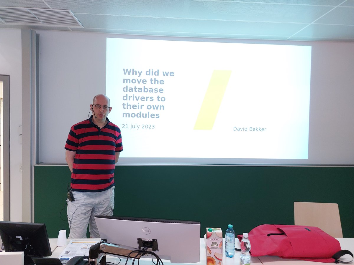 finalist's tweet image. Mooi nieuws! Onze collega David Bekker was een spreker op de #DrupalDeveloperDays in Wenen! Hij presenteerde over het gebruik van MongoDB als database voor Drupal, waarmee entity data op een vernieuwende manier wordt opgeslagen.