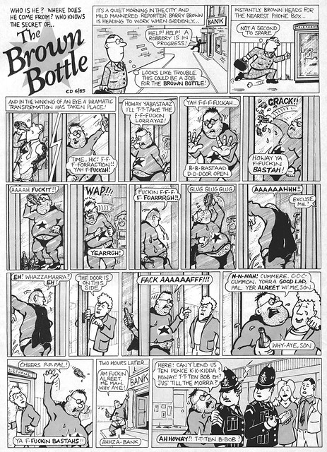 HuwSaunders2's tweet photo. @brockway_llc Off the back of this I feel obliged to make you aware of Viz's own crusader for truth and justice, The Brown Bottle: https://t.co/EVpMHGv9ut