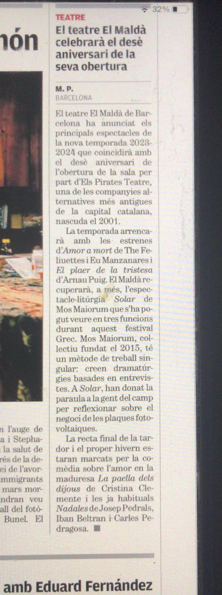 RamonaViaPros's tweet photo. @maldateatre @amicsdelprat @elprat_tv @elpratradio @ElPratCultura @rtvvilafranca @casalvilafranca @InsDali @insmila @PuntAvuiCultura es fa ressò d’El plaer de la tristesa’ dins de la programació del 10 aniversari del @maldateatre. Podeu comprar les entrades. En queden poques per a l’estrena! ☝🏼☝🏼☝🏼☝🏼 https://t.co/ICLEMLy1qt