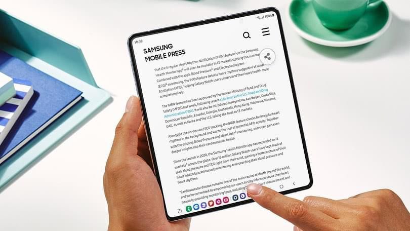 m70tech's tweet photo. #GalaxyZFold5
- Starts at Rs. ₹1,64,999
- USD 1,799
- 7.6 inch (2176X1812px) Inner Display
- 6.2 inch (2316X904px) Outer Display 
- 1750 nits
- Snapdragon 8 Gen 2
- 10 MP 3X Optical Zoom Telephoto 
- 50 MP Wide 
- 12 MP Ultra Wide 
- 10 MP Outer
- 4 MP Under Display Inner https://t.co/WLcMEExn4M