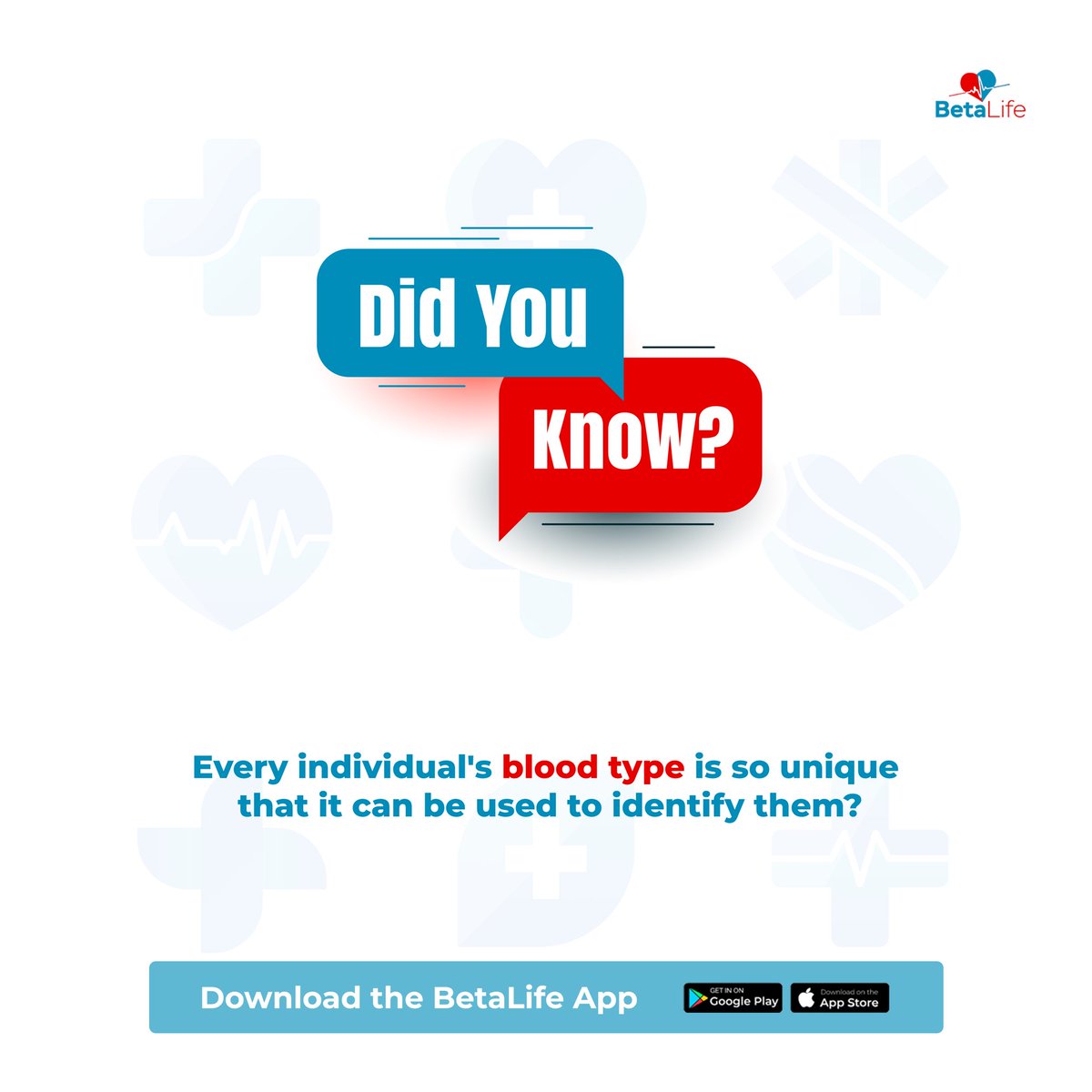 BetaLifeHealth's tweet photo. Your blood type holds the key to your identity! Discover how every individual's unique blood type can be used for identification purposes. 💉✨
#bloodtypeidentity #uniqueidentifier #personalidentity #individuality #bloodtypematters #uniquebloodtypes #identifywithblood https://t.co/EqivuHwBa0