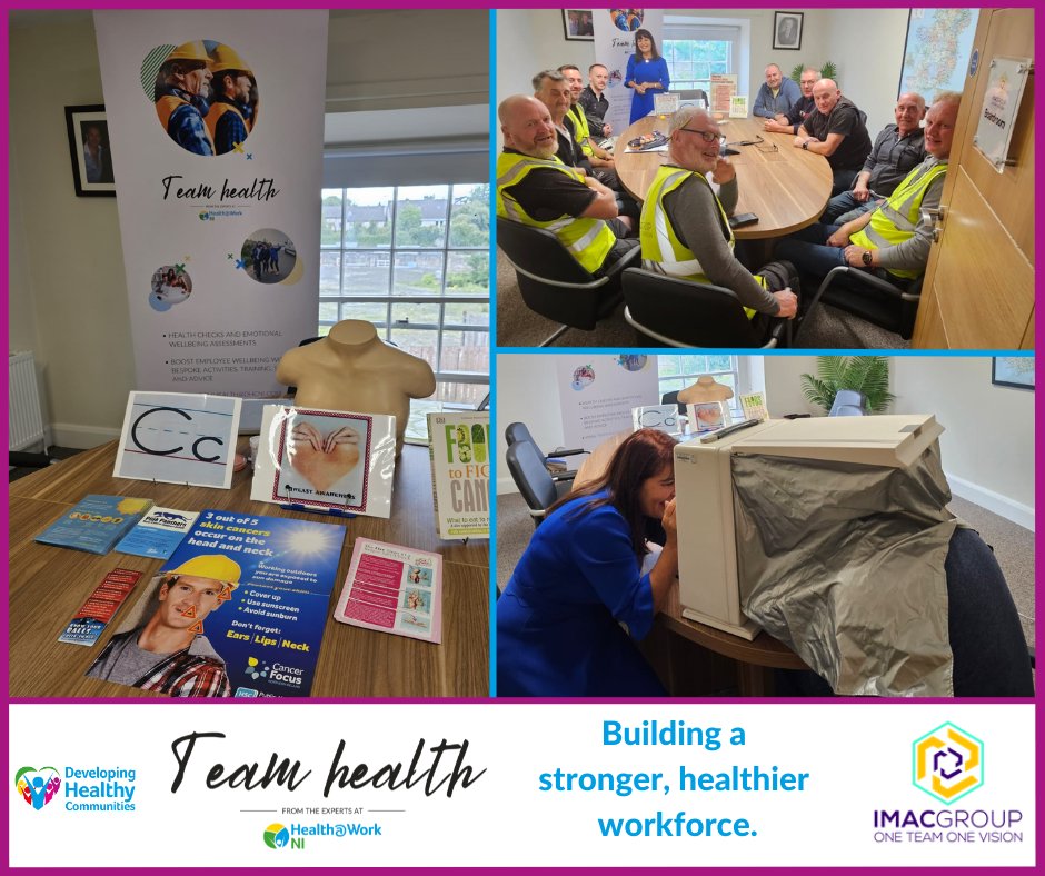 Health@Work NI (@healthworkni1) on Twitter photo Our registered nurse delivered #Cancerawareness and #skinscan sessions for <a href="/IMACFM/">IMAC Group</a>
Your teams health should be a top priority! Contact #TeamHealth today to explore how we can assist you!
Follow the link below to start your journey
dhcni.com/teamhealth-page
#teamwork Our registered nurse delivered #Cancerawareness and #skinscan sessions for <a href="/IMACFM/">IMAC Group</a>
Your teams health should be a top priority! Contact #TeamHealth today to explore how we can assist you!
Follow the link below to start your journey
dhcni.com/teamhealth-page
#teamwork