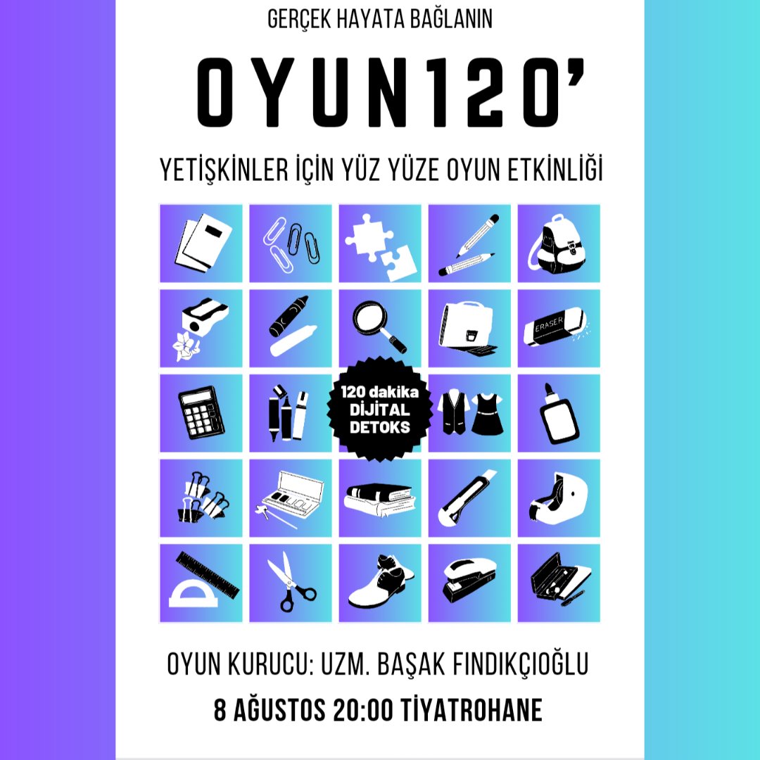 Oyun oynamanın tersi çalışmak değil, depresyondur.” Brian Sutton Smith / Oyun Teorisyeni
