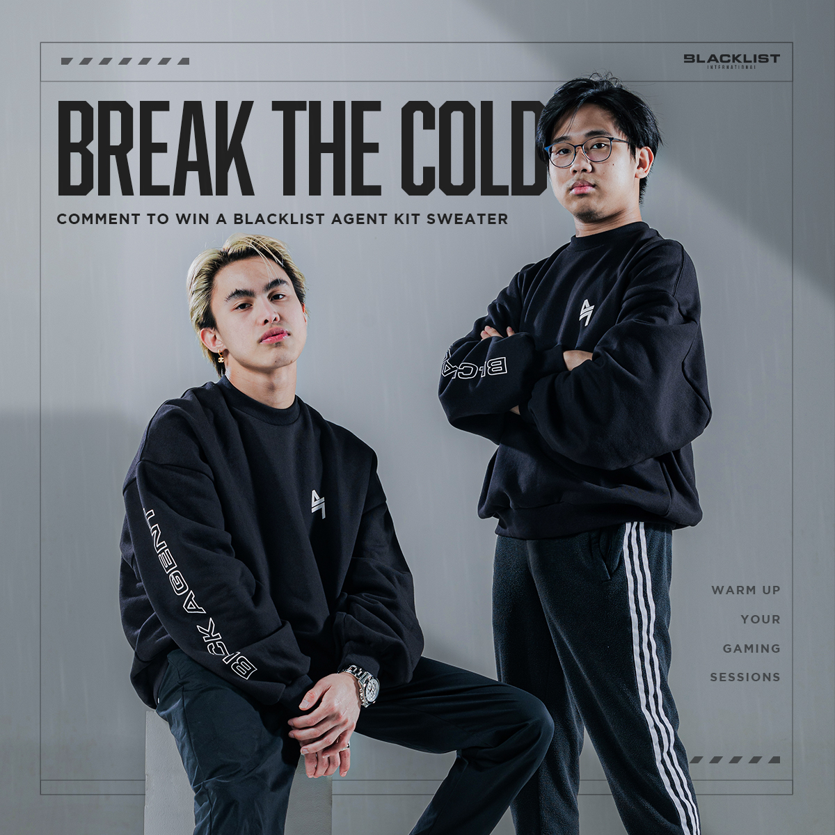 BLACKLISTINTL's tweet photo. No duo to keep you warm? How about a Blacklist Agent Kit Sweater to #BreakTheCold?
Just tell us in the replies below what game keeps you busy in weatherΒ likeΒ thisΒ π§ https://t.co/ktyqHJFSKm