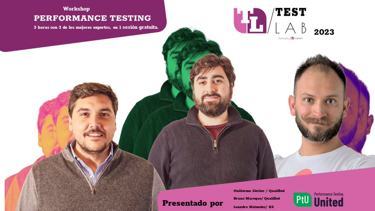 Innovador workshop online en #performancetesting durante el #testlabCDMX .

Registro gratuito y programa completo en: lnkd.in/ew2BT8tF

Presentado por los 3 mosqueteros del Perfomance:
Guillermo Skrilec
Bruno Mareque 
🤠Leandro M,(Señor Performo)
#softwaretesting #qa