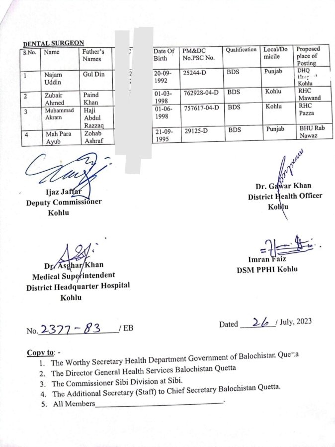 پنجاب کے ڈاکٹرز ڈسٹرکٹ کوہلو میں ذمہ داریاں نبھانے کو تیار ہیں لیکن بلوچستان کے اپنے ڈاکٹروں کو یہاں کام کرنے میں مسائل ہیں اور کوئی دلچسپی نہیں۔
ان سے بس غریب عوام کے نام پر کوئٹہ کی سڑکوں پر سرکس اور تماشے کروالو۔