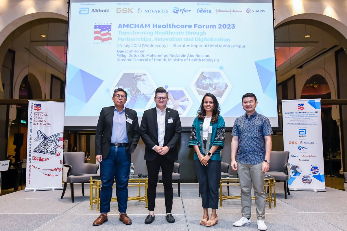 AmChamMalaysia's tweet photo. On 26/07, AMCHAM held a AMCHAM Healthcare Forum 2023: Transforming Healthcare through Partnerships, Innovation &amp; Digitalization. Spearheaded by AMCHAM Healthcare Committee &amp; Life Sciences Committee.

Read More: https://t.co/nCxTqfHqTC

#Healthcare #HealthcareInnovation https://t.co/nD9UTPhz8y