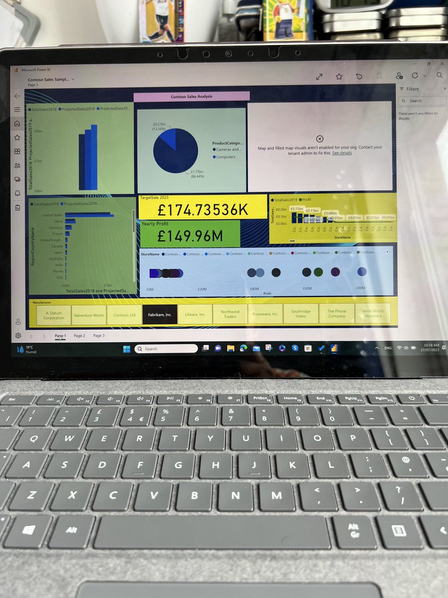 DipuLis's tweet photo. I made this report as a learner. My e5-pro free trial is over. Is this why I am not getting the map visuals? #CityLis #datascience # Power BI https://t.co/5AU2s1htp0