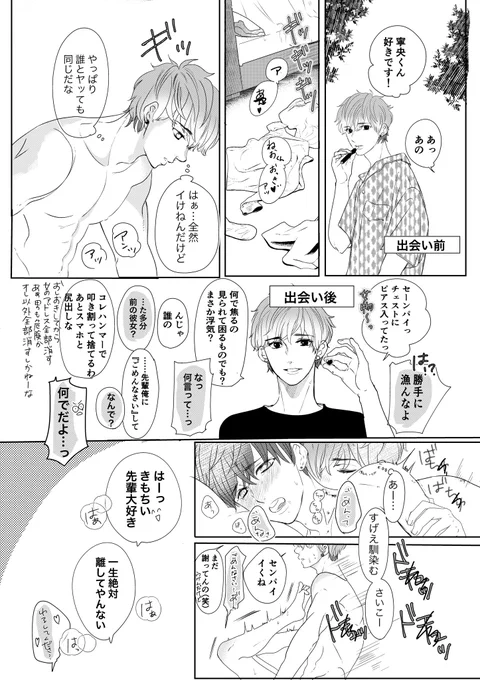 #創作BL 
M先輩とS後輩/❷【マゾっ気がある先輩とS気質の後輩の話】
大学生後輩✖︎先輩です☺️ 