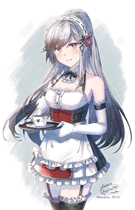 Skeb commissionダンケルク(メイド) #アズールレーン 