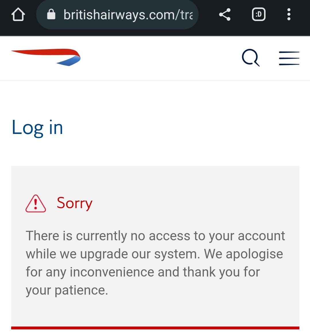 CatherineRM97's tweet photo. @British_Airways @francosemps Hi @British_Airways, yes this is still happening, latest error message as below https://t.co/HZP7Cs8u4u