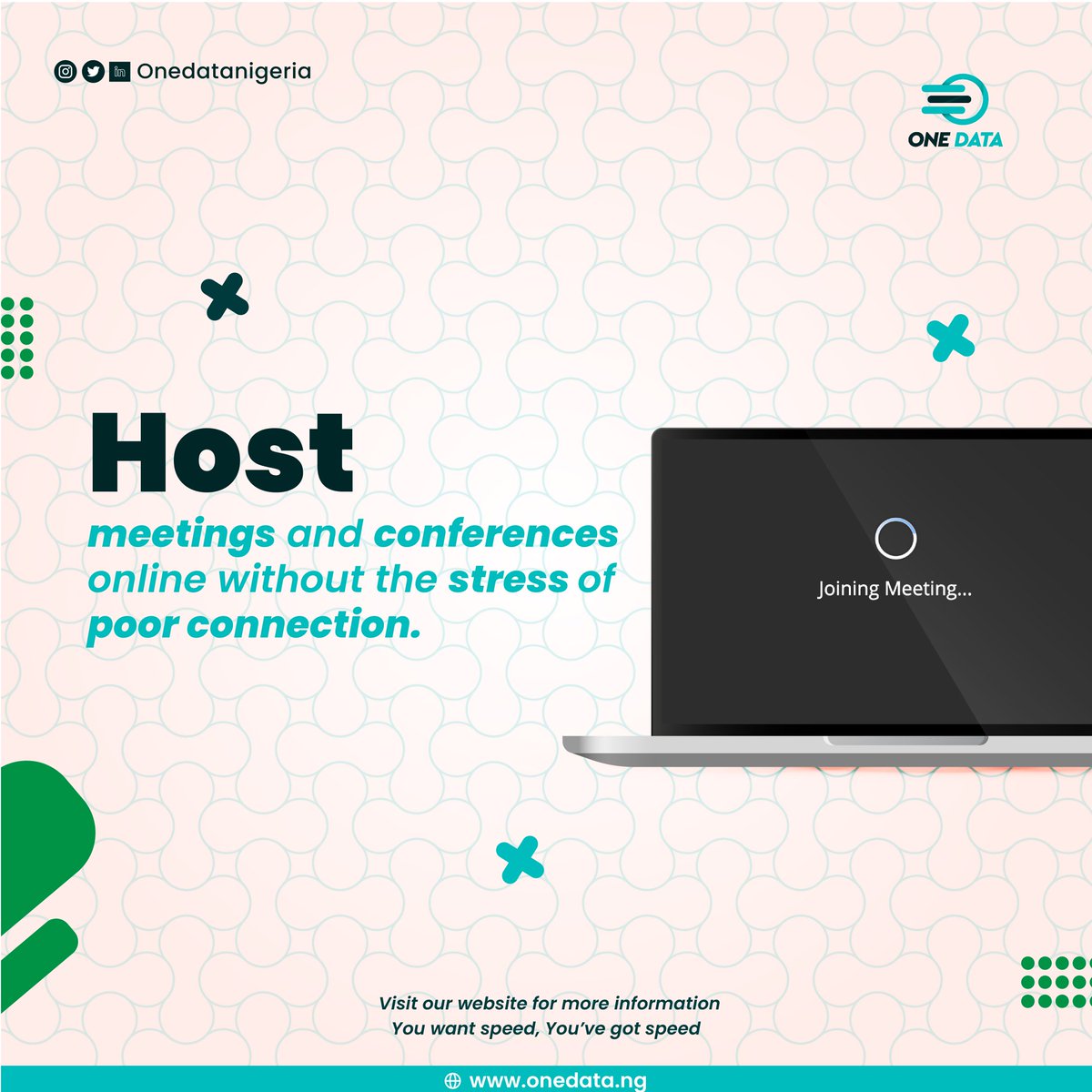 onedatanigeria's tweet photo. @onedatanigeria offers you data that doesn't buffer, so you can attend or host your online meetings without having to worry about bad network! πͺπΎ
#onedata #onedatanigeria
#cablenetwork #allnettechnique #fiber #cableindustry #telecommunications #fiberoptic #netflix #youtube https://t.co/8qYqO5iK6I