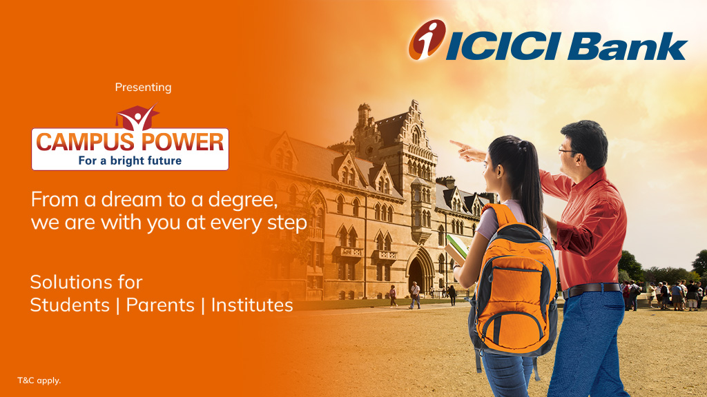 ICICIBank's tweet photo. Excel in your higher education journey with #ICICIBank ‘Campus Power’!

Get your hands on tailored solutions, financial support and unmatched opportunities every step of the way.

Know more: https://t.co/MLTtwV88FY https://t.co/kqaT1f0nn8