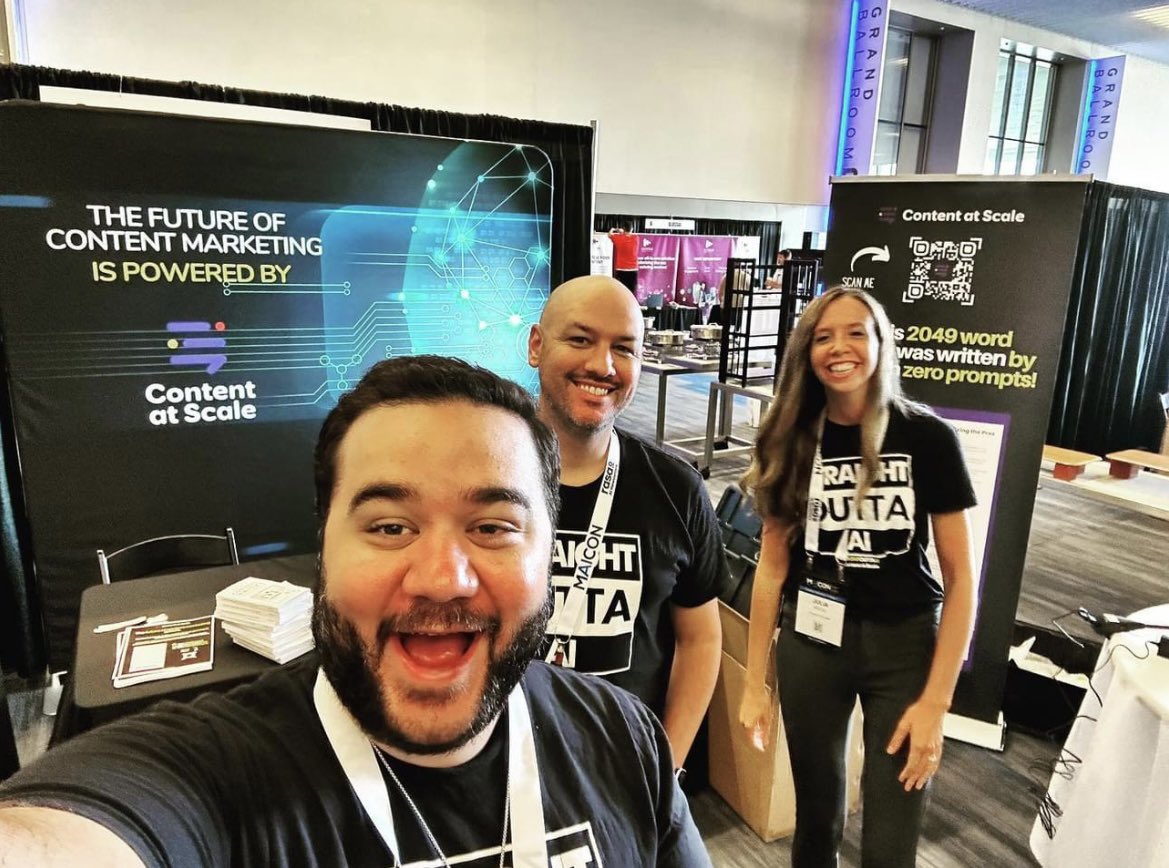 📣 Championing #womenowned 
#MAICON23 Conference! #sponsoralert 📣

Stop by @ContentAtScale to meet the CEO <a href="/JuliaEMcCoy/">Julia McCoy</a>! 

<a href="/MktgAi/">Marketing AI Institute</a> is curating an exceptional #AI community! #LeadLoudly #marketing #womenempowerment