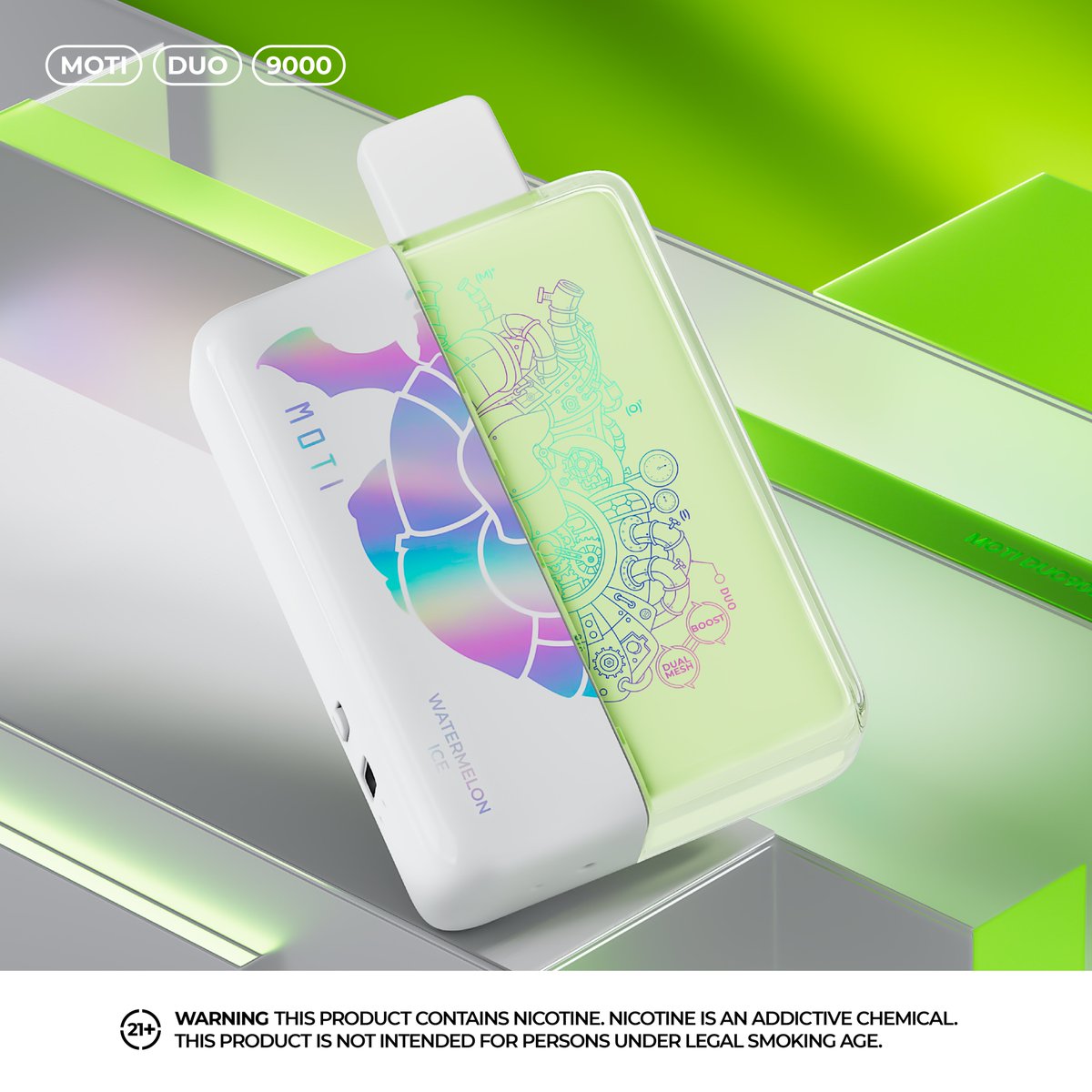 Moti Duo, Double Mesh Coils, Double the Fun! When you turn on the boost mode, two mesh coils work together, embarking on a wild vape journey. 

#MOTIVAPE #meshboost #duomeshtech #duomesh #instagrammer #photograph #fashion #photooftheday #design #lifestyle #motivation #vape